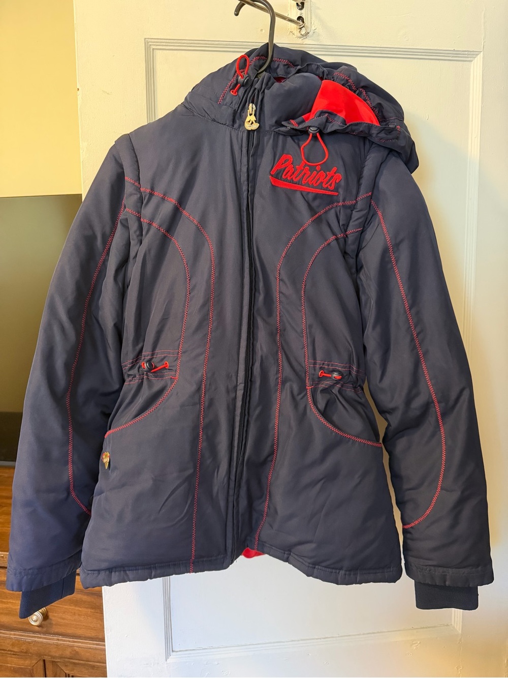 Patriots Reebok Navy and Red Women’s ' Puffer Jacket